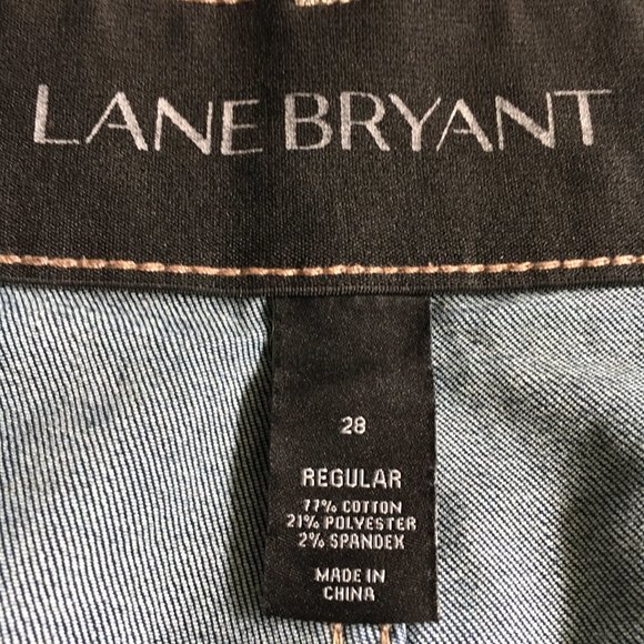 LANE BRYANT Dark Denim Tighter Tummy Tech Skinny Jeans Sz 28 - Picture 9 of 13